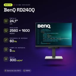 Monitor BenQ RD240Q 24,1 pulgadas WQXGA IPS 60Hz 5 ms Negro - características