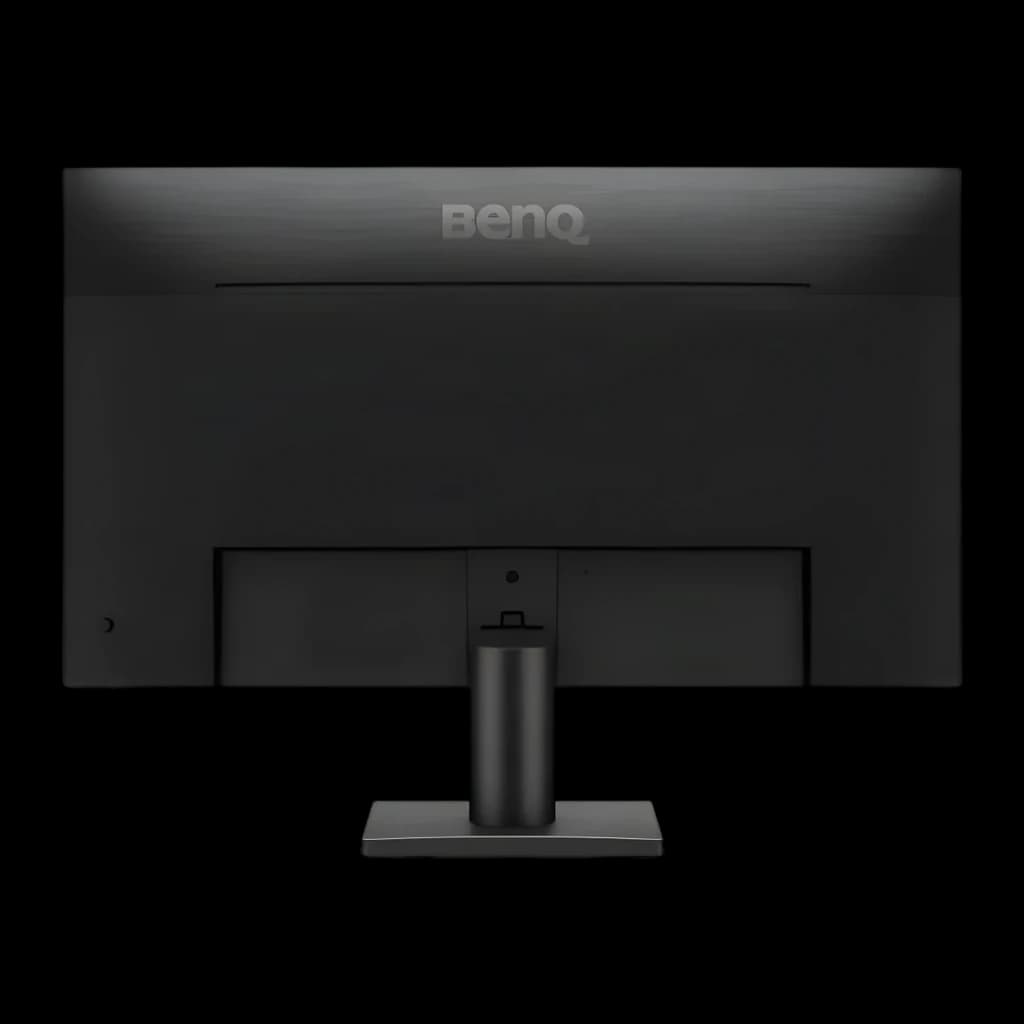 Monitor BenQ 27 pulgadas Full HD IPS 120Hz Negro BL2791P - panel posterior con logo BenQ, soporte cilíndrico