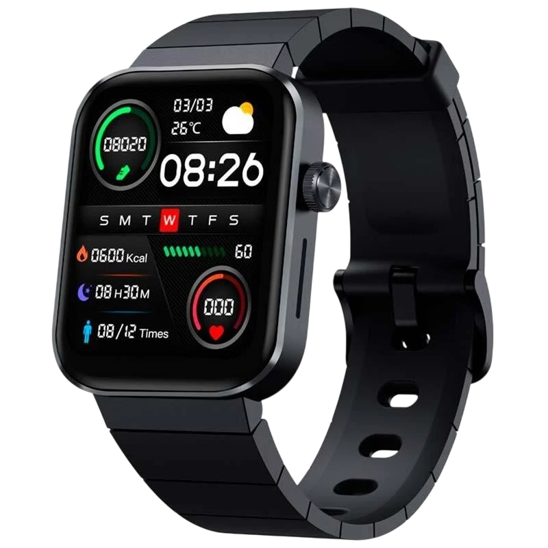 Mibro Watch T1 Reloj inteligente Desprecintado avec écran rectangulaire couleur, boîtier noir, bracelet silicone noir, cadran sportif affichant santé et - Ítem