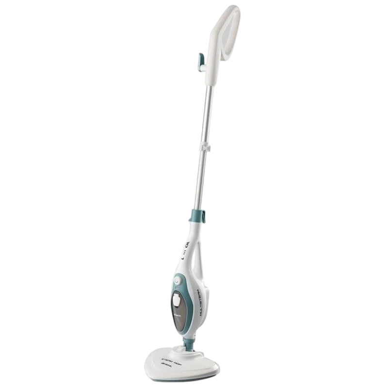 Ariete Steam Mop 4164 limpiador a vapor 1500W en blanco y azul, escoba vertical con cabezal triangular y depósito frontal, modelo desprecintado - Ítem