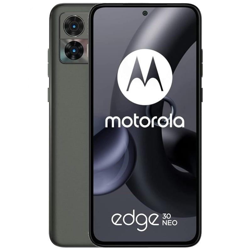Motorola Edge 30 Neo 8GB/128GB Negro desprecintado, pantalla sin bordes con cámara frontal en agujero y doble cámara trasera con flash en módulo rectangular - Ítem