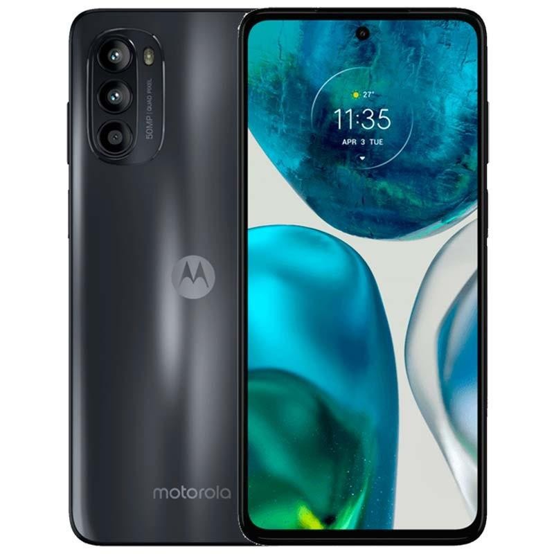 Motorola Moto G52 6GB/128GB gris desprecintado, pantalla con agujero central, triple cámara trasera vertical y acabado brillante elegante - Ítem