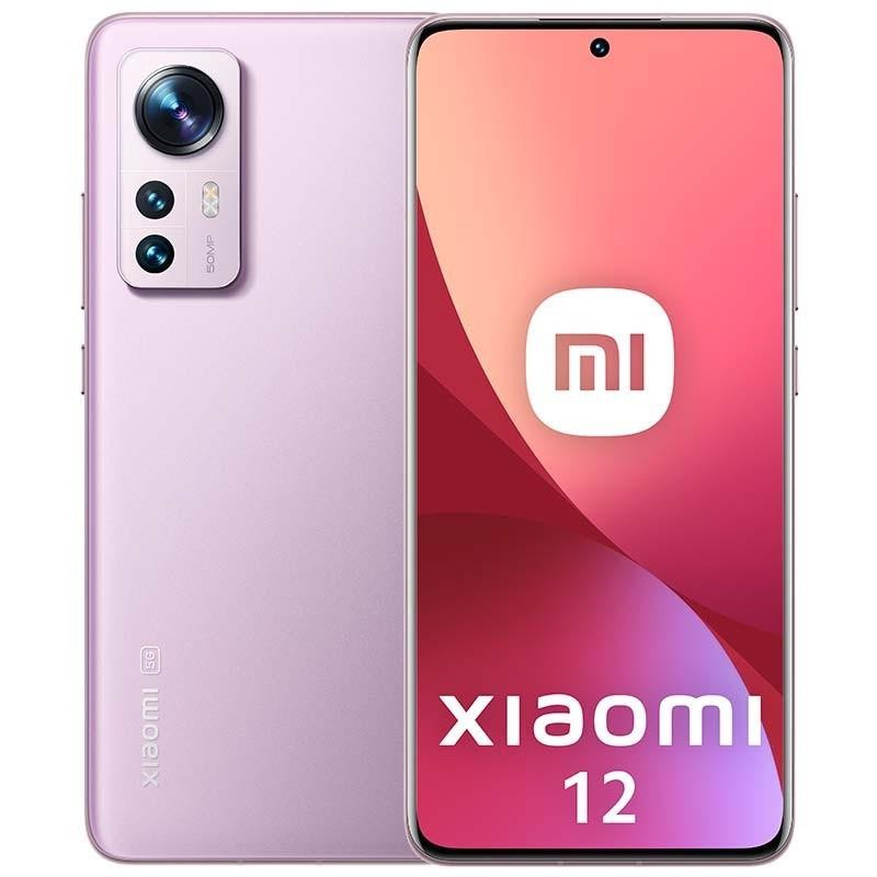 Xiaomi 12 12 GB 256 GB Lilás sem selo com tela ampla perfurada, bordas finas e módulo de câmera tripla vertical com flash; acabamento fosco elegante - Item