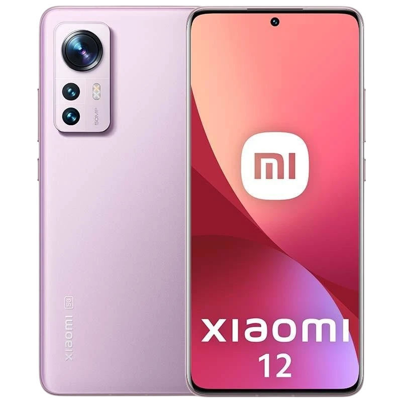 Xiaomi 12 lila desprecintado con pantalla AMOLED casi sin bordes, cámara triple trasera con lente grande y frontal en orificio centrado, 12GB RAM 256GB - Ítem