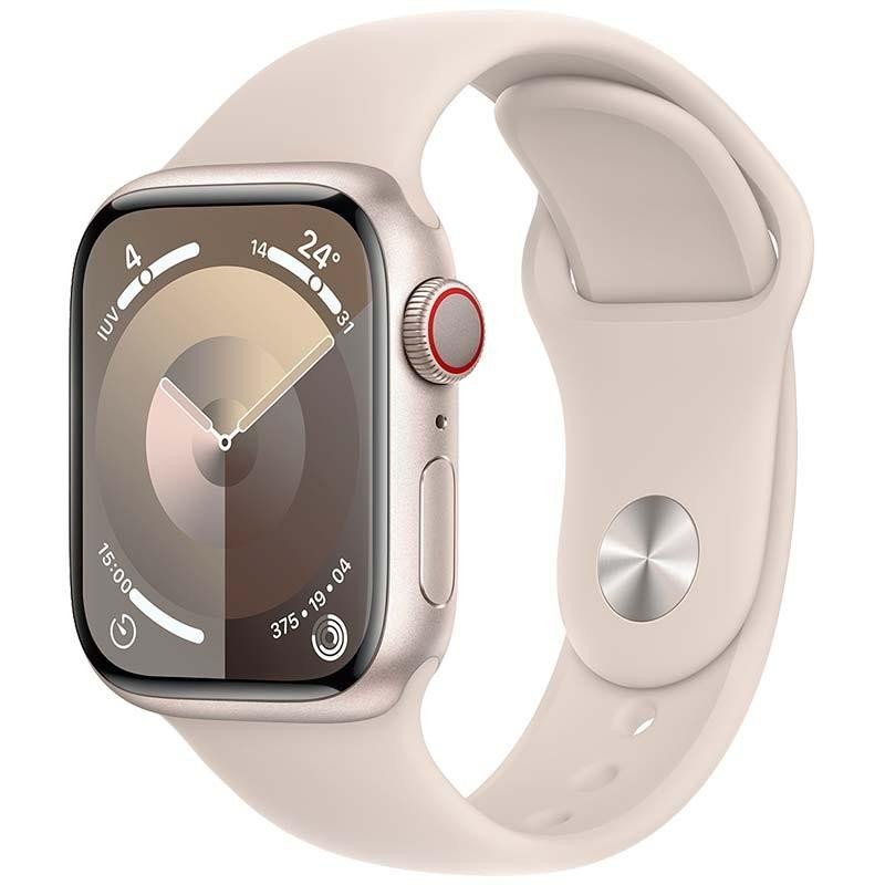 Apple Watch Series 9 GPS 41 mm Aluminio Blanco Estrella con Correa deportiva S/M - Ítem