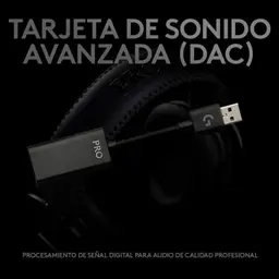 Logitech G Pro X Gaming 7.1 - Auscultadores Gaming - Placa de som