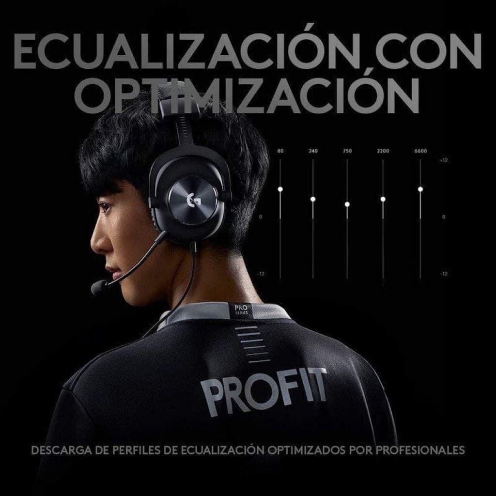 Logitech G Pro X Gaming 7.1 - Auscultadores Gaming - Equalizaçâo