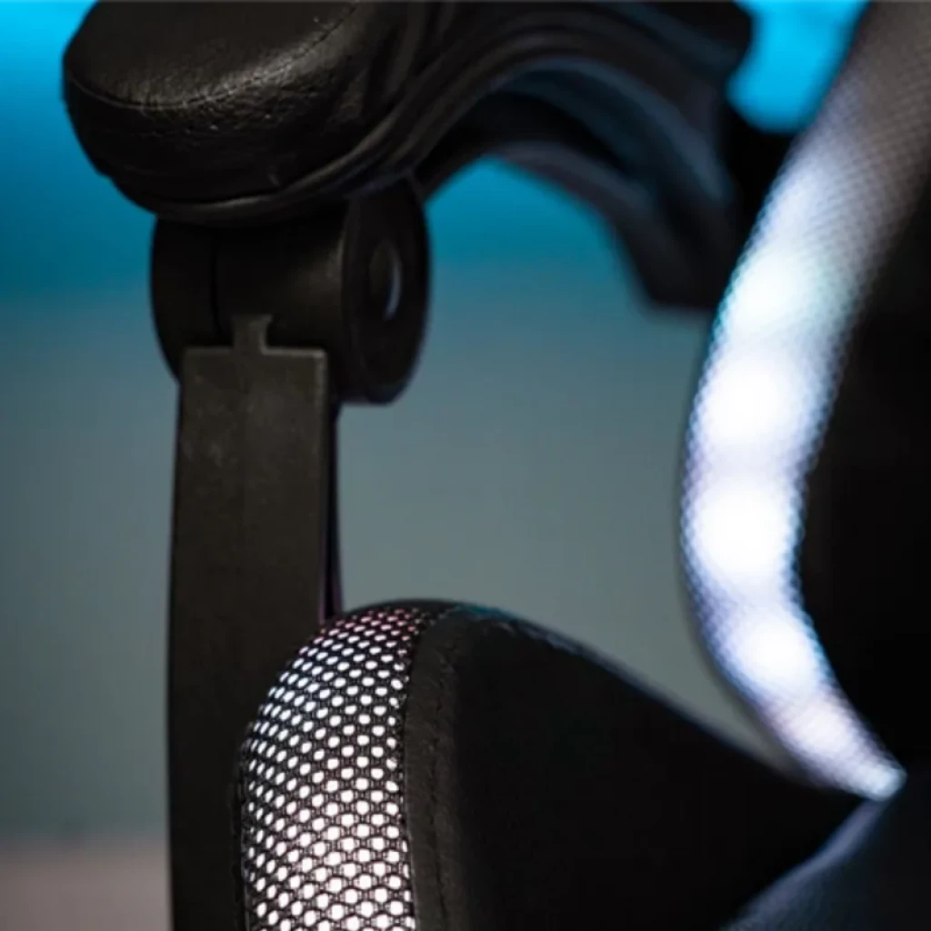 Silla Gaming PowerGaming LED RGB Negro con Reposapiés - Ítem3
