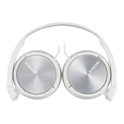 Auriculares Sony MDR-ZX310 Blanco plegables, diseño on-ear con copas circulares plateadas, cableado, diadema ajustable y acabado minimalista portátil
