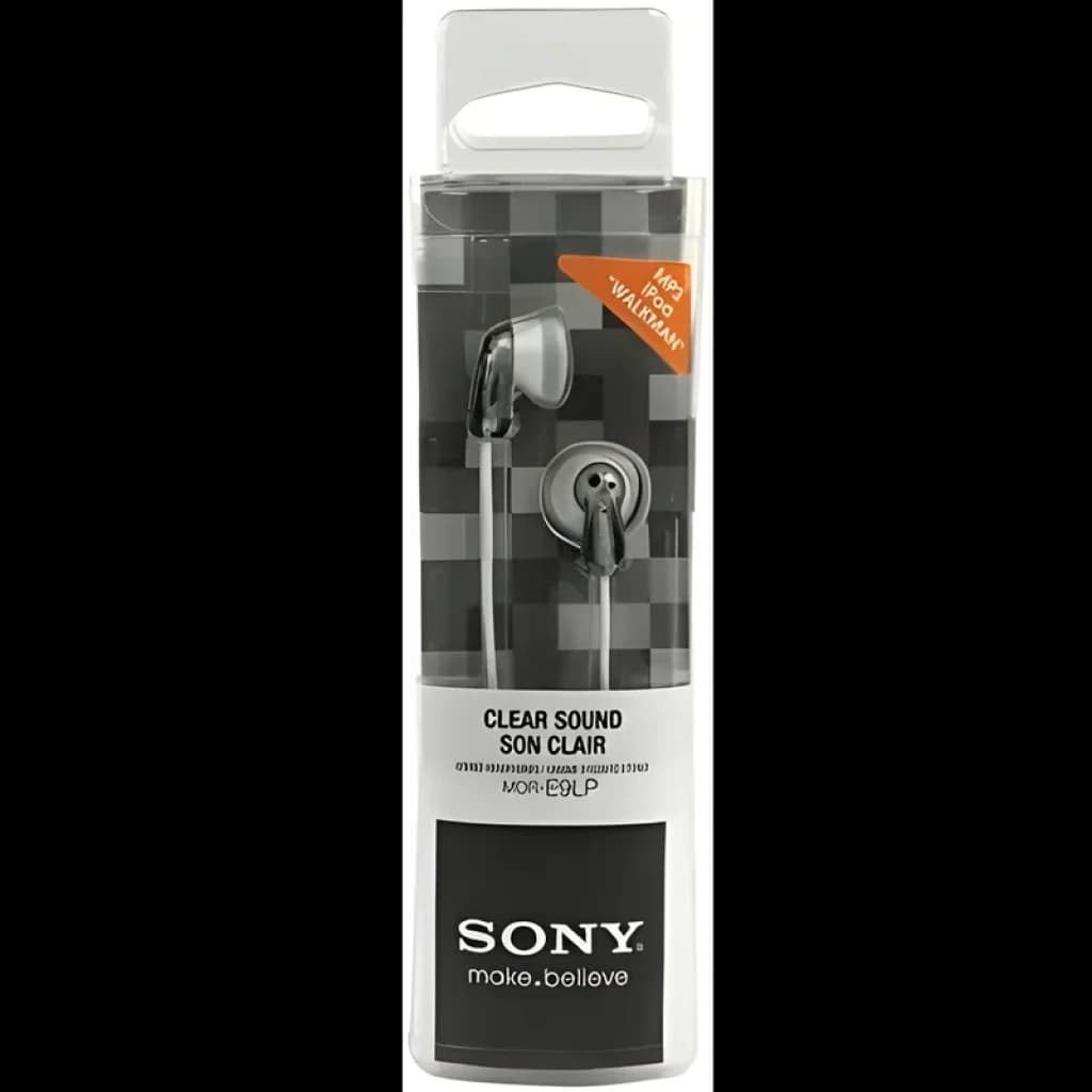 Sony MDR-E9LP Branco auriculares intra-auriculares compactos, cor branca, cabos finos, almofadas arredondadas e design leve para uso diário