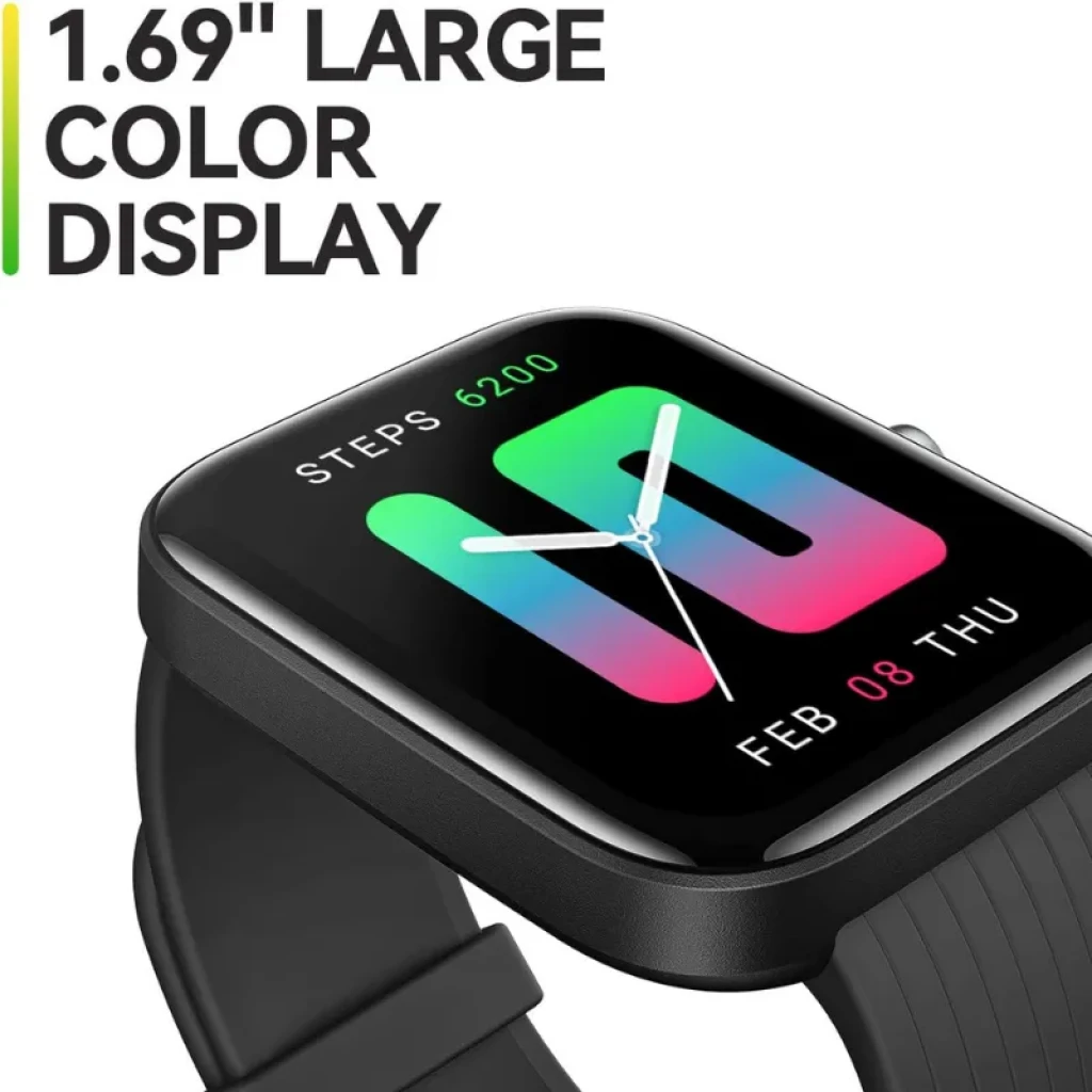 Amazfit Bip 3 Pro Rosa Desprecintado com caixa retangular, tela colorida com mostrador terra, pulseira silicone rosa ajustável e botão lateral único - Item3