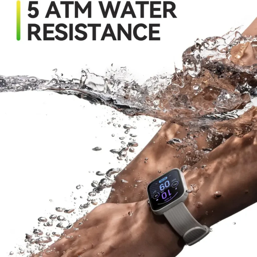 Amazfit Bip 3 Pro Rosa Desprecintado com caixa retangular, tela colorida com mostrador terra, pulseira silicone rosa ajustável e botão lateral único - Item7