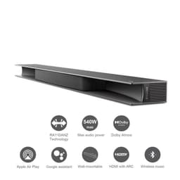 Barra de sonido TCL TS9030 RAY·DANZ Series Titanio 3.1, diseño gris con ranuras laterales, frontal abierto y controles laterales; logos Dolby Atmos y 540W