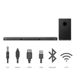 TCL TS9030 RAY·DANZ Series Titanio 3.1 barra de sonido con subwoofer inalámbrico y conectividad Aux, Óptico, HDMI, USB, Bluetooth y Wi‑Fi Desprecintado