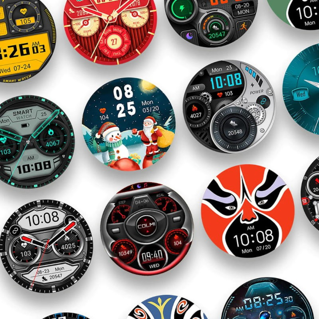 Colmi i30 Preto com correia de couro preta, caixa metálica preta, mostrador redondo com ponteiros e display digital azul, fivela clássica e furos ajustáveis - Item2