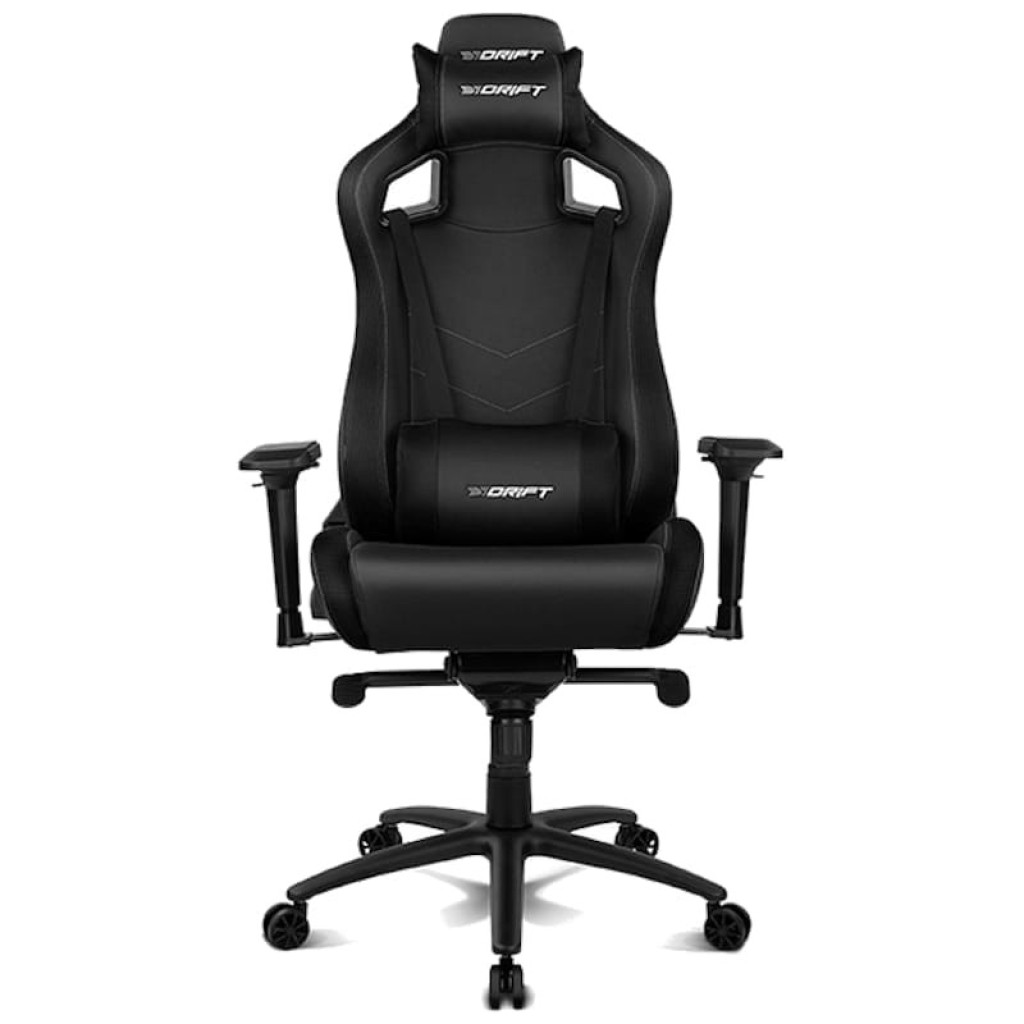 Drift DR500 Silla Gaming Negra Desprecintado con respaldo alto, cojines lumbar y cervical, reposabrazos 4D, base robusta con ruedas, acabado negro mate - Ítem2
