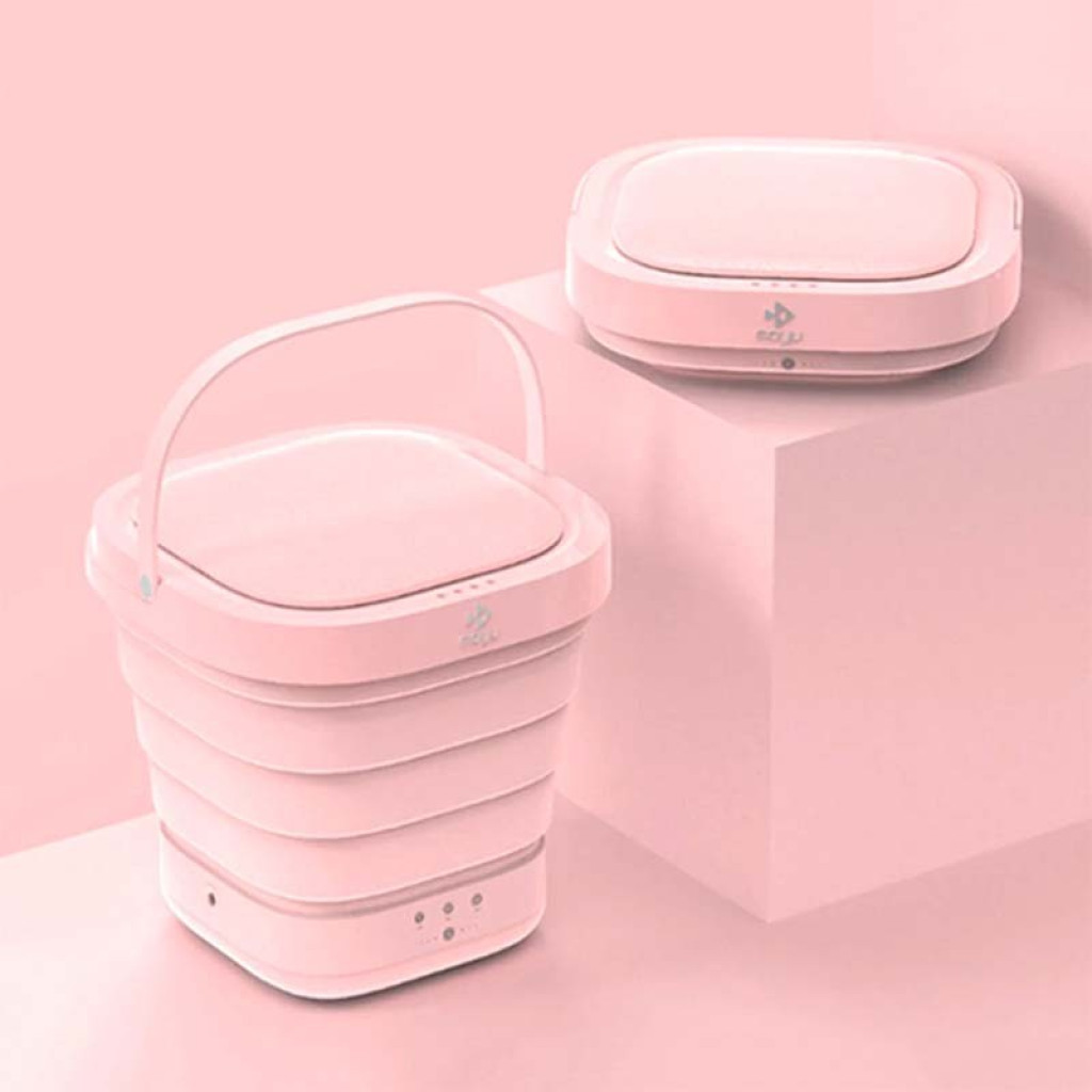 Mini Lavadora portátil Moyu XPB08-F1 Rosa - Desprecintado, mini machine à laver pliante rose, compacte, design à parois accordéon et couvercle texturé - Ítem4