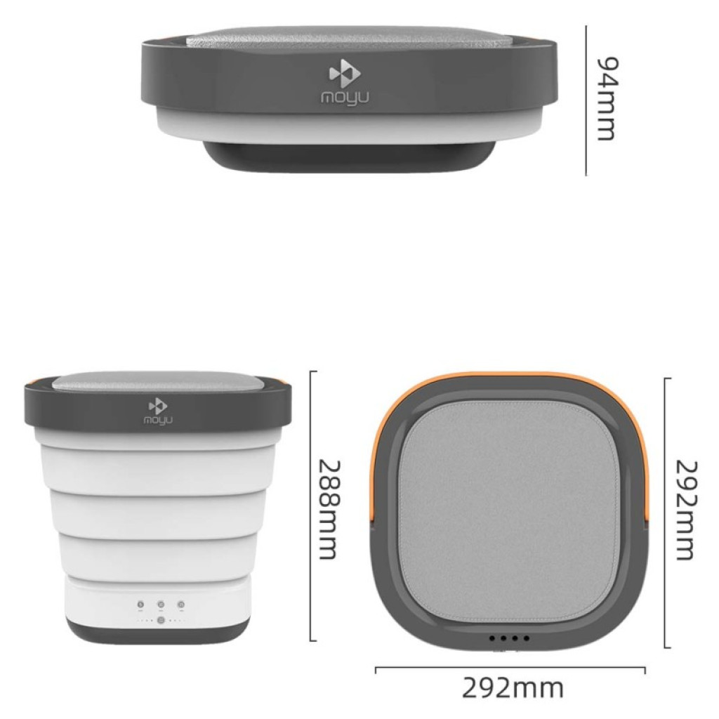 Mini Lavadora portátil Moyu XPB08-F1 Rosa - Desprecintado, mini machine à laver pliante rose, compacte, design à parois accordéon et couvercle texturé - Ítem1