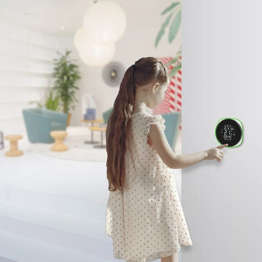 Termostato Inteligente Girier Caldera Eléctrica 16A Tuya Smart Desprecintado con pantalla LED circular, iconos de modos, control táctil y hora visible - Ítem3