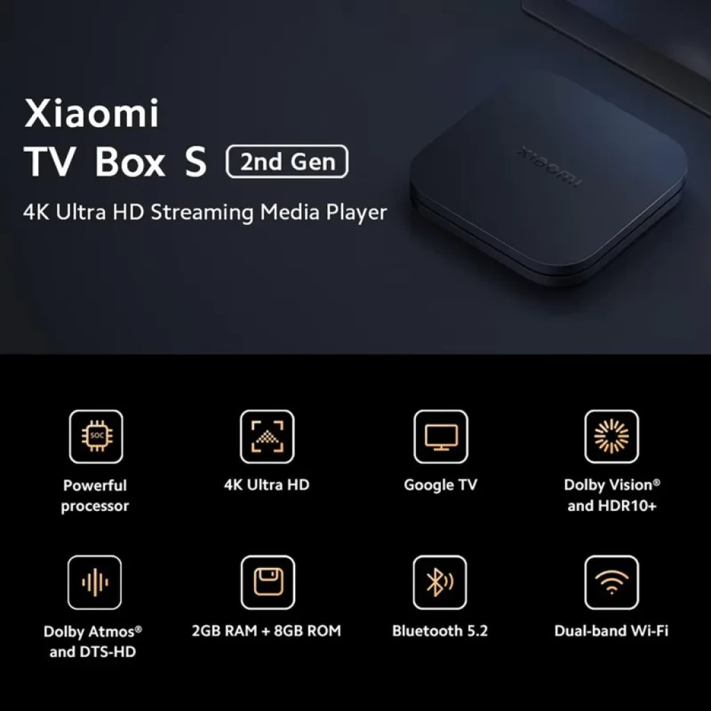 Xiaomi Mi TV Box S 2nd Gen UltraHD 4K 8GB WiFi Preto - Android TV - Item3