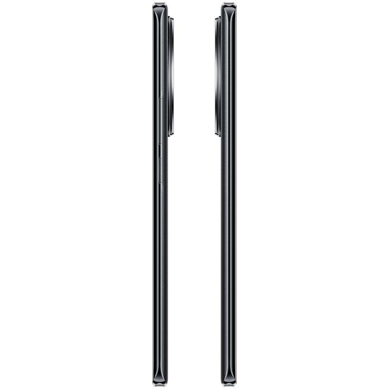 Smartphone Realme 11 Pro+ 5G noir avec écran bord à bord perforé au centre et grand module photo circulaire arrière, finition mate élégante - Ítem3