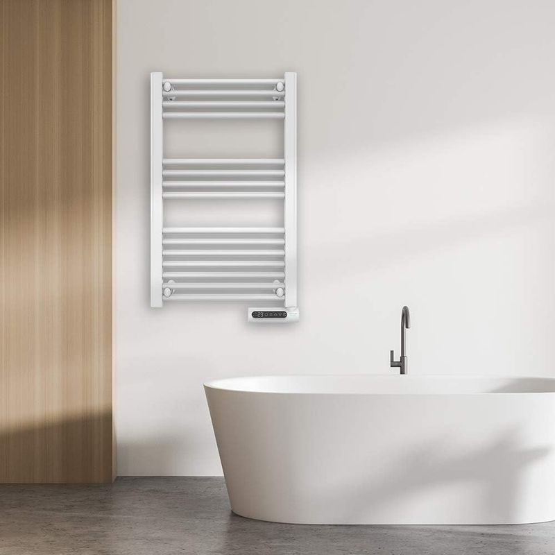 Cecotec ReadyWarm 9100 Blanco - Toallero eléctrico blanco con barras horizontales múltiples y panel de control digital inferior con display y botones - Ítem3