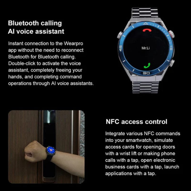 DT NO.1 Ultra Mate Preto com Bracelete Metálica Preta - Smartwatch - Item5