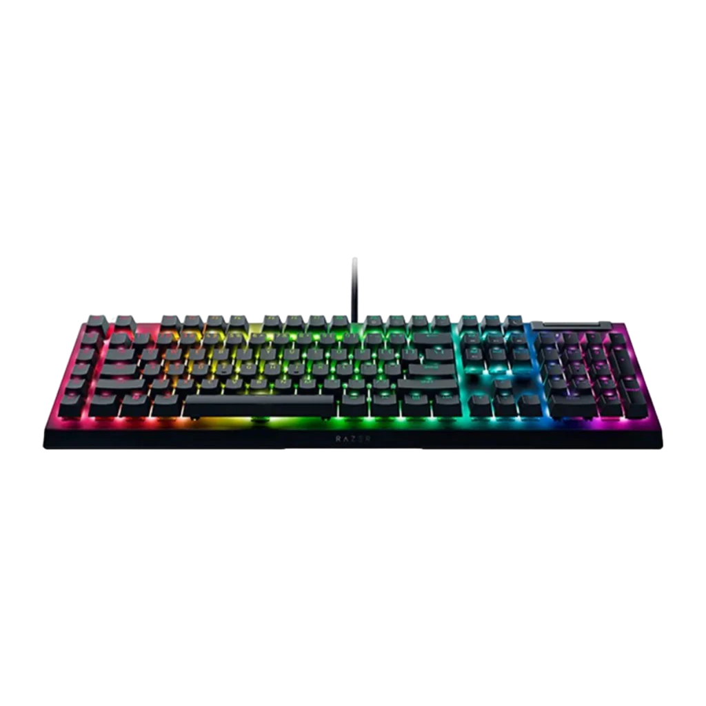 Teclado mecânico gamer com iluminação RGB por tecla, chassi preto, roda de volume, teclas dedicadas e cabo USB trançado de 2 m com switch Yellow - Item2