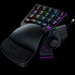 Teclado gaming Razer Tartarus Pro RGB USB negro con teclas retroiluminadas, rueda y joystick lateral, reposamuñecas ergonómico y cable trenzado