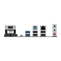 Panneau arrière de la carte mère ASUS PRIME A620M-A-CSM avec HDMI, DisplayPort, VGA, USB 3.0 et 2.0, PS/2, RJ45 Gigabit et trio de ports audio colorés