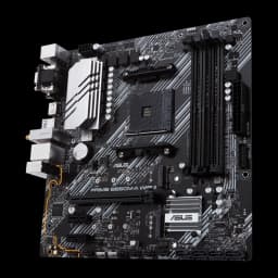 Placa base ASUS Prime H610M-K mATX negra con disipador plateado, 4 ranuras DDR5, puertos PCIe, M.2, SATA y E/S trasera con USB, HDMI y Ethernet