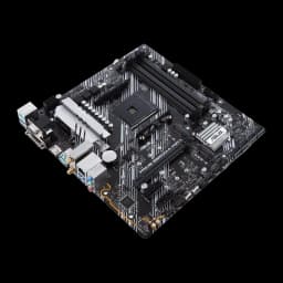 Placa base ASUS Prime H610M-K mATX negra con disipadores plateados, ranuras DDR5 duales, puertos USB traseros, PCIe x16 reforzado y diseño de trazas en blanco