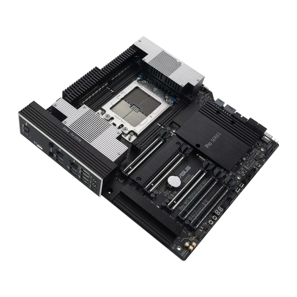Carte mère ASUS Pro WS TRX50-SAGE WIFI noire, grand socket sTR5, 8 emplacements DDR5 ECC R-DIMM, radiateurs massifs, antenne WiFi et boîte incluses - Ítem3