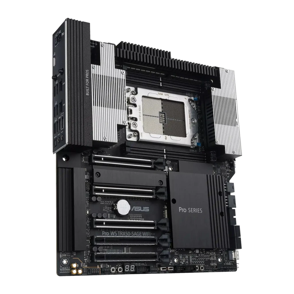 Carte mère ASUS Pro WS TRX50-SAGE WIFI noire, grand socket sTR5, 8 emplacements DDR5 ECC R-DIMM, radiateurs massifs, antenne WiFi et boîte incluses - Ítem2