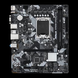 Carte mère Micro ATX noire ASRock B760M-HDV/M.2 D4 avec socket LGA 1700, 2 slots DDR4, port M.2, VRM dissipé, ports arrière HDMI DP USB et PCIe x16