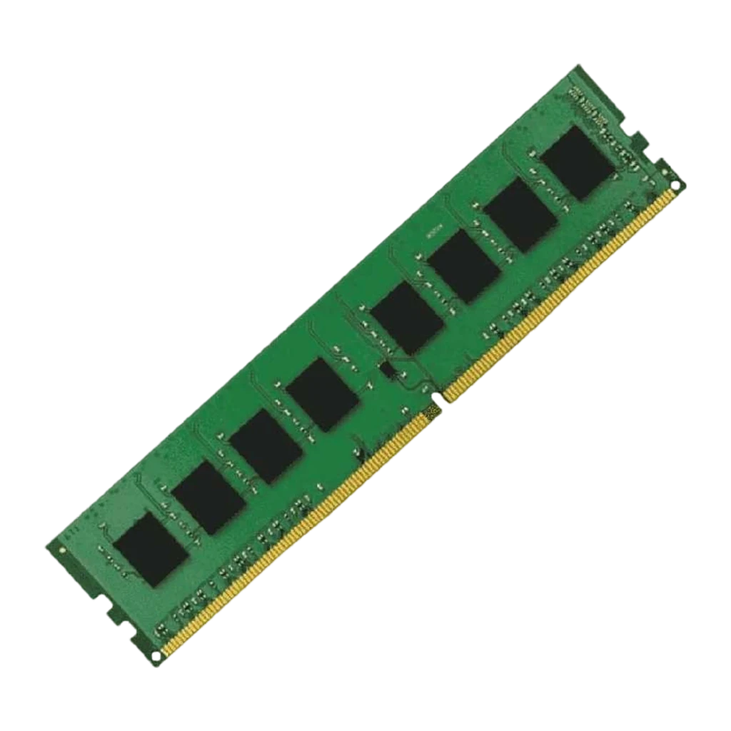 Módulo RAM DDR4 8GB 3200MHz Kingston ValueRAM, PCB verde con chips negros y contactos dorados, formato DIMM de escritorio - Ítem1