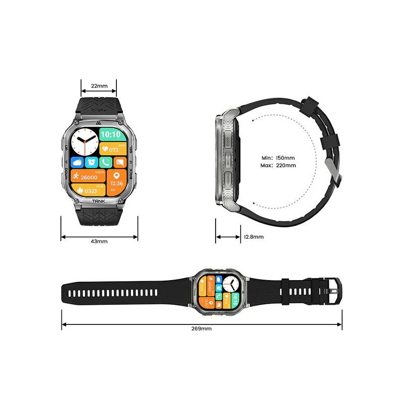 Kospet Tank M3 Negro - Reloj inteligente - Ítem9