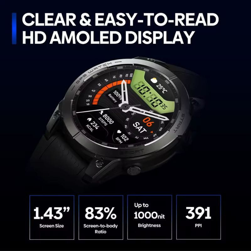 Zeblaze Stratos 3 Pro Azul - Smartwatch com ecrã AMOLED HD - Item5