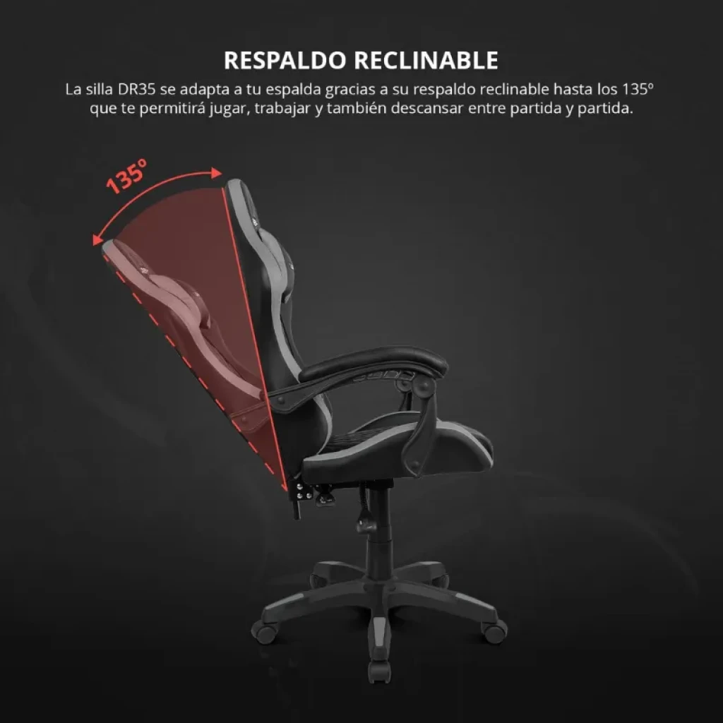 DRIFT DR35 Noir, Grey - Chaise de jeu - Ítem4