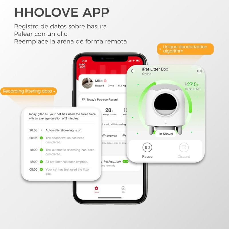 HHOLove iPet - Arenero inteligente autolimpiable para gatos - Ítem10