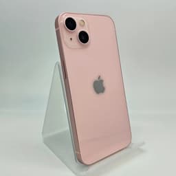 iPhone 13 256GB Rosa Renovado Estado Excelente; carcasa rosa pastel, doble cámara trasera diagonal, logo Apple, bordes planos, sin rayones visibles