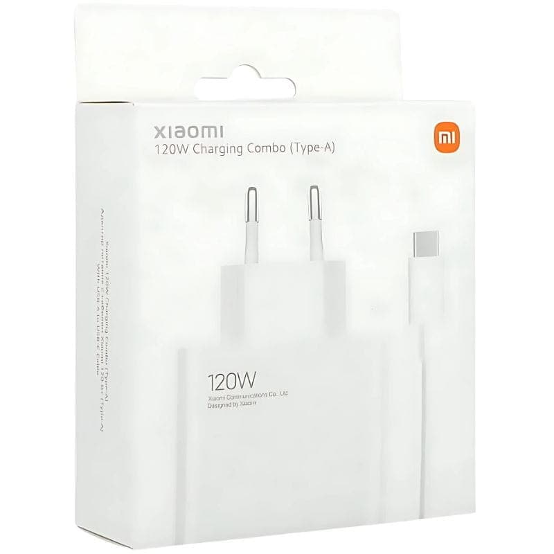 Xiaomi 120W HyperCharge Combo USB Tipo-A Branco - Carregador de smartphone imagem da caixa