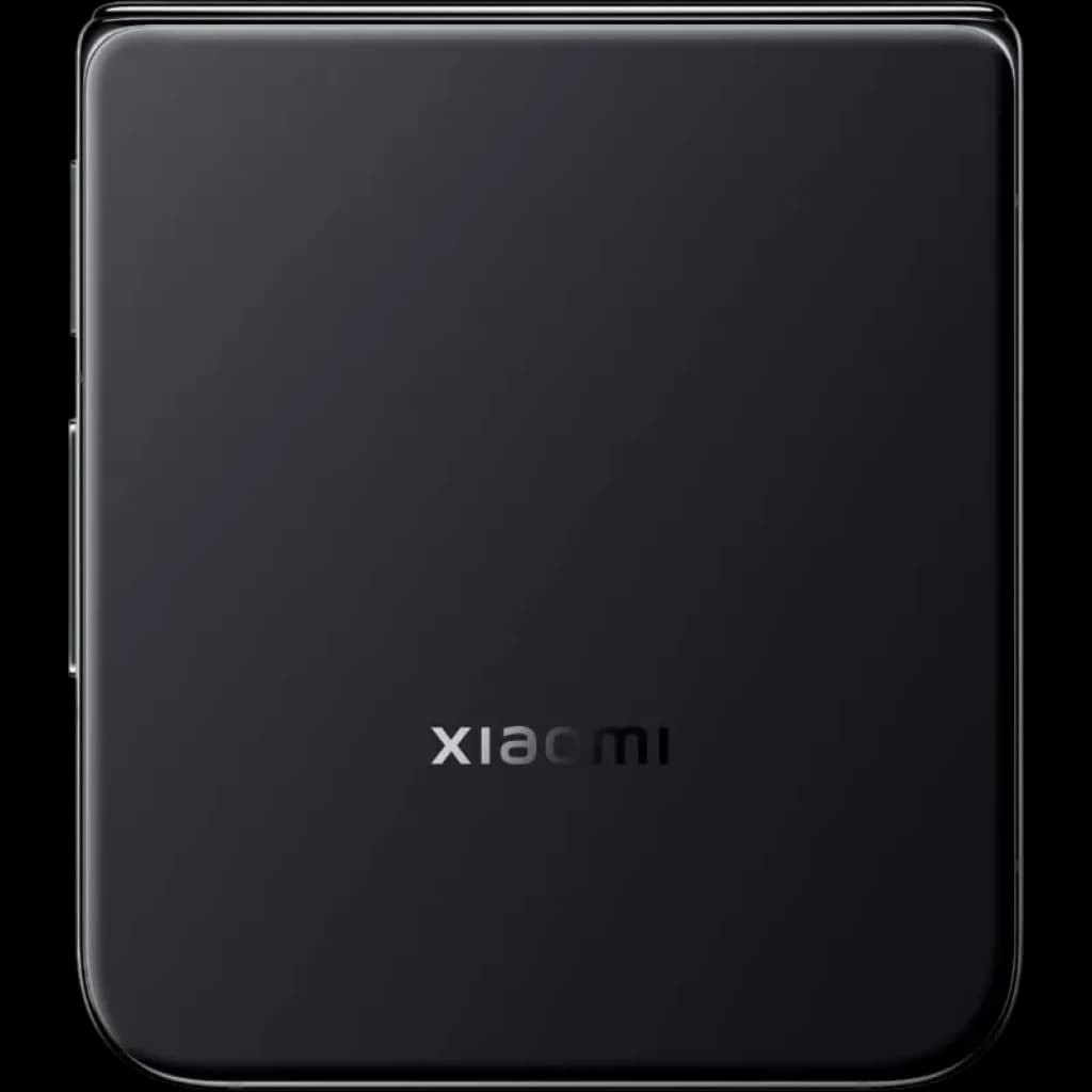 Xiaomi Mix Flip 5G negro plegable, tapa trasera lisa con acabado mate y logotipo xiaomi centrado; bordes redondeados y diseño compacto 12GB/512GB