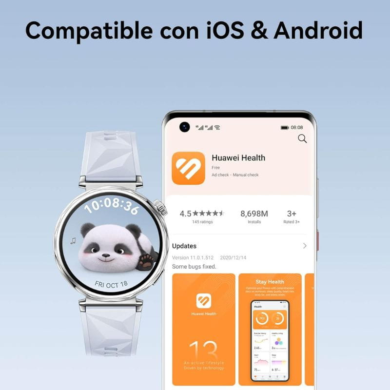 Huawei Watch GT5 41mm GPS Correa Fluoroelastómero Negro - Reloj Inteligente - Ítem5