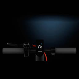 Guidon du Xiaomi Electric Scooter 4 Lite 2e gén, écran LED central vitesse 25, leviers et sonnette à gauche, câbles rouges, finition noire reconditionné