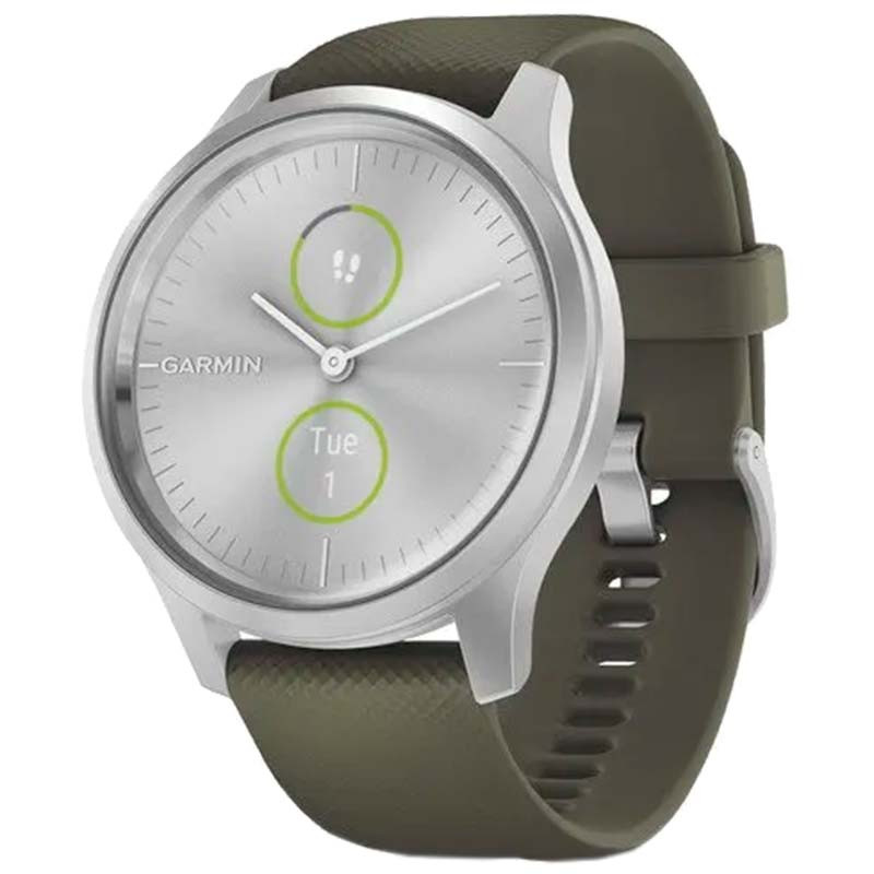 Garmin vívomove Style Aluminio Plateado con Correa de Silicona Verde - Ítem