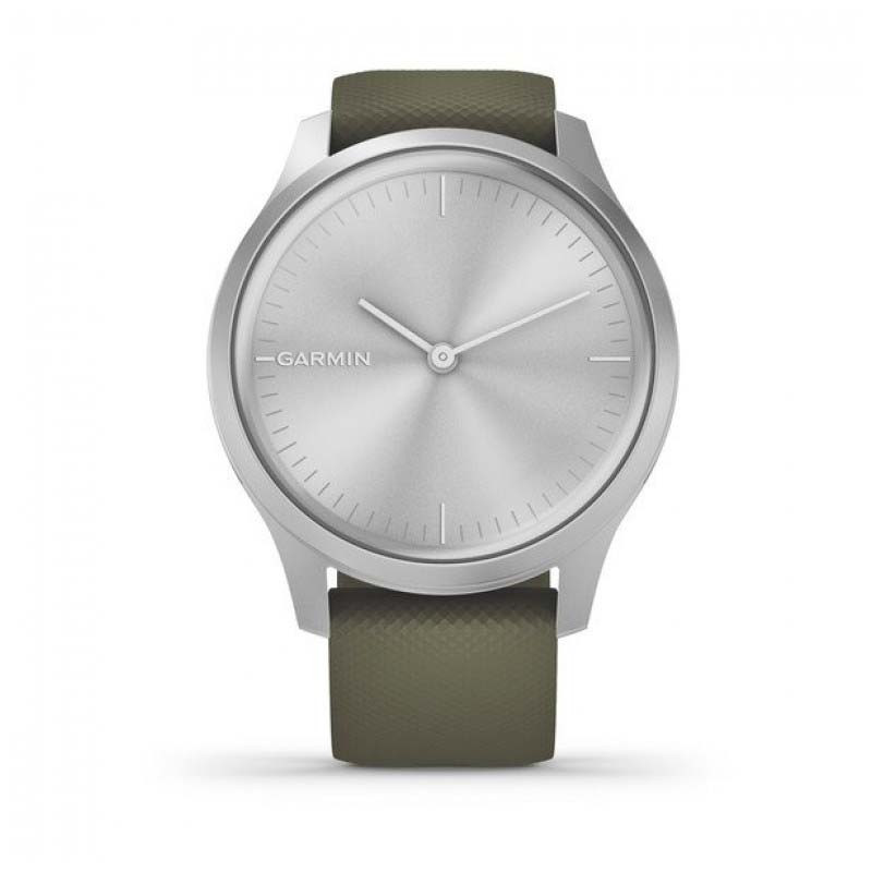Garmin vívomove Style Aluminio Plateado con Correa de Silicona Verde - Ítem1