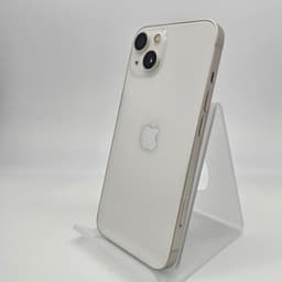 iPhone 13 256GB Branco Renovado em condição excelente, traseira branca brilhante, duas câmeras diagonais, bordas suaves e acabamento premium