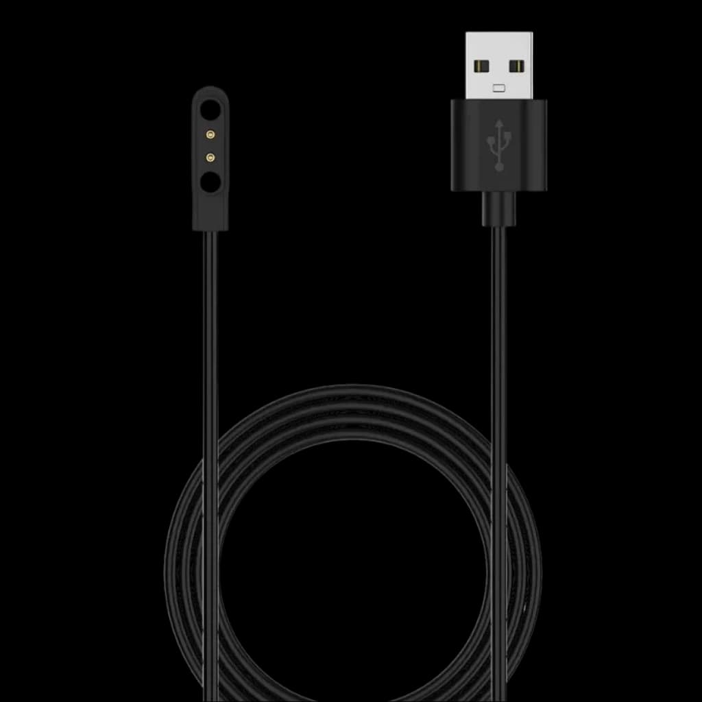 Carregador para CMF Watch Pro 2 / Watch Pro Preto Compatível com cabo USB longo, conector magnético de 2 pinos e acabamento preto resistente