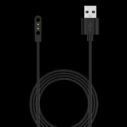 Carregador para CMF Watch Pro 2 / Watch Pro Preto Compatível com cabo USB longo, conector magnético de 2 pinos e acabamento preto resistente